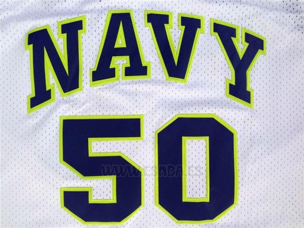 Camiseta Navy David Robinson #50 Blanco
